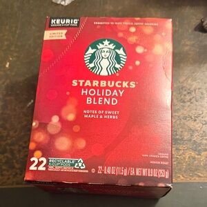 Starbucks Holiday Blend Coffee Pods - Festive Red Packaging